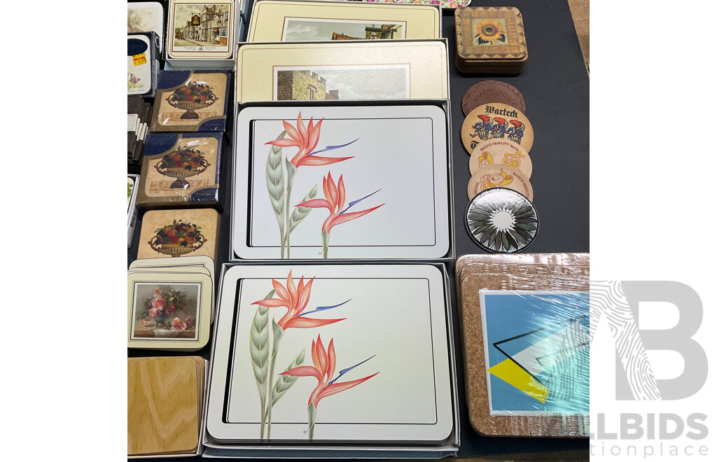 Large Collection of Vintage Place Mat & Coasters Included ASHDENE, JASON, PINPERNEL and More