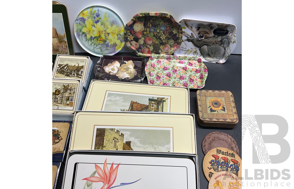 Large Collection of Vintage Place Mat & Coasters Included ASHDENE, JASON, PINPERNEL and More