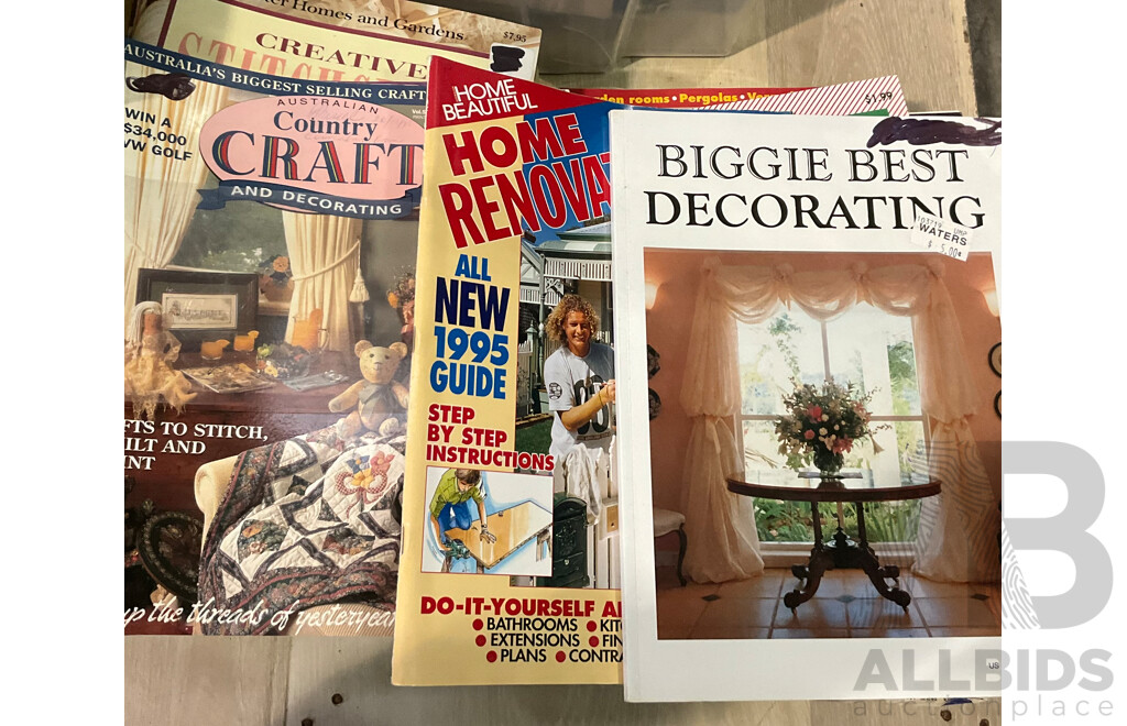 Large Collection of Vintage Craft/Dressmaking/Sewing/Embroidery/Decorating/Fashion Magazine and Document