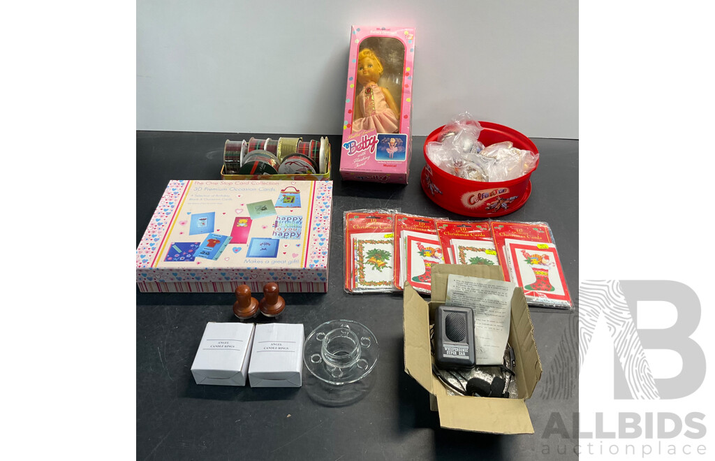 Vintage Betty Ballet Dancer & POLAROID I-ZONE Instant Camera & Assorted of Bracelets /Necklaces /Christmas Cards/Ribbon & Household Items