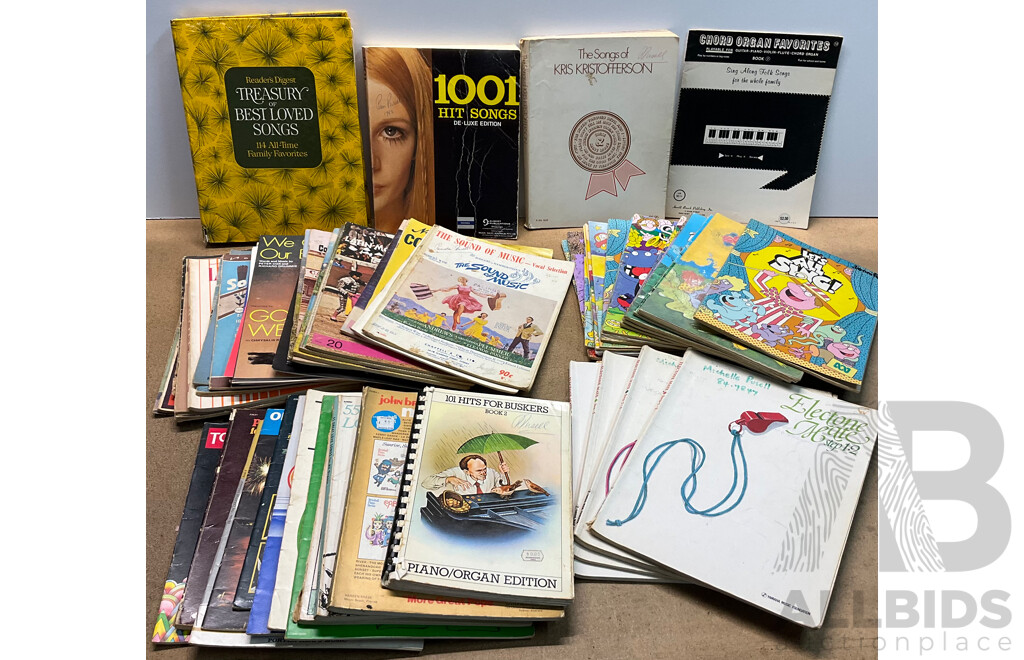 Vintage Collection of School Music Books, Sheet Music and Song Books