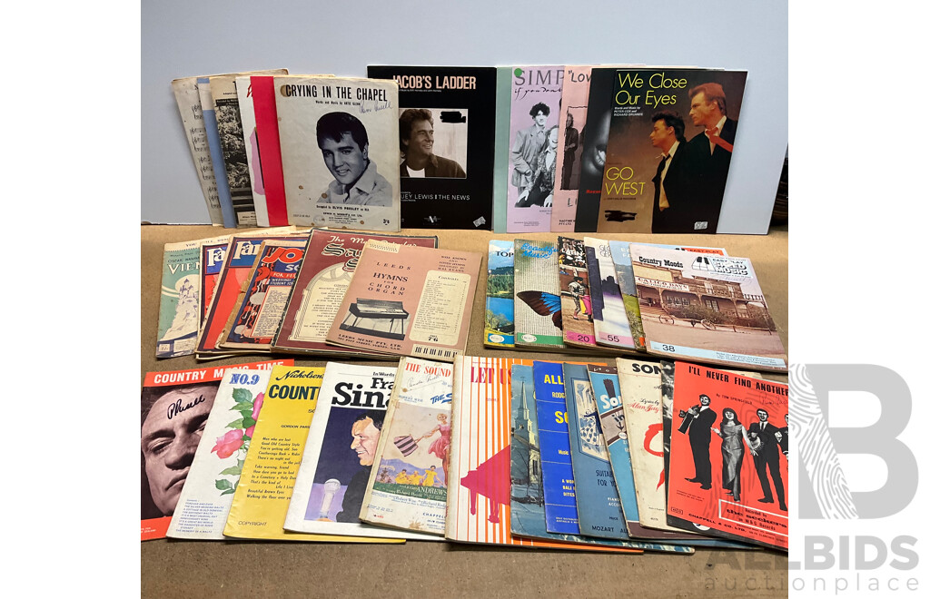 Vintage Collection of School Music Books, Sheet Music and Song Books