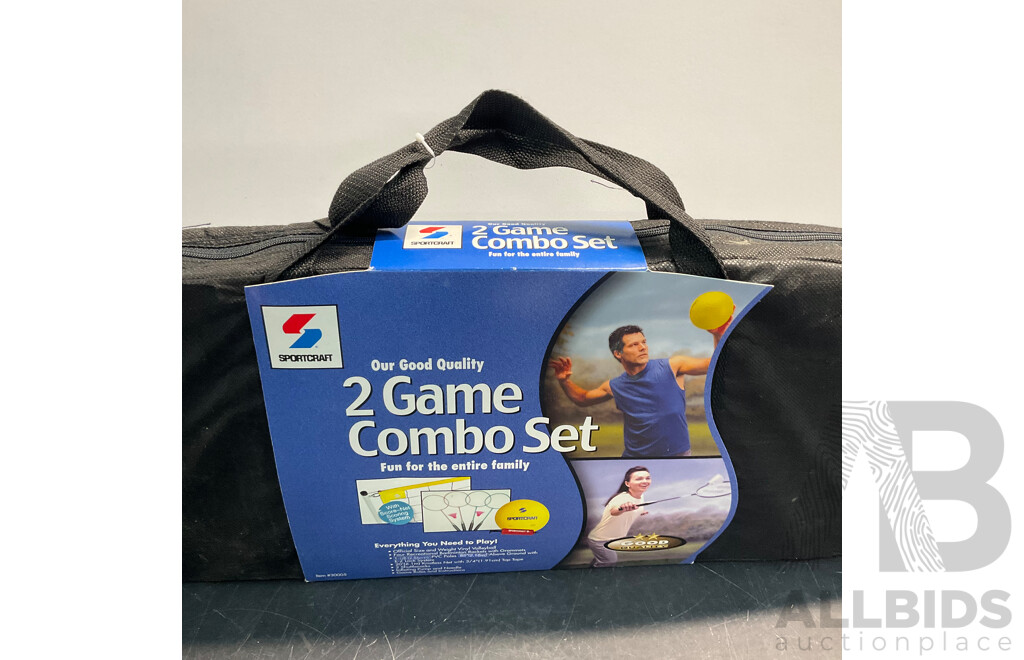 SPORTCRAFT 2 Game Combo Set & Bocce Game Set