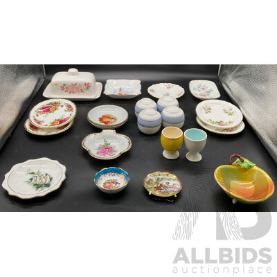 Assorted Vintage Fine China Tableware - Limoges, Royal Doulton, Royal Albert, Wedgwood, Rosy China