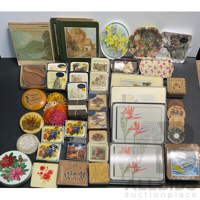 Large Collection of Vintage Place Mat & Coasters Included ASHDENE, JASON, PINPERNEL and More