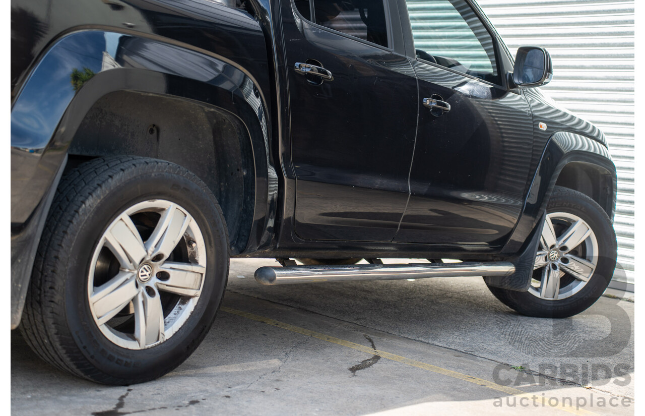 09/2017 Volkswagen Amarok TDI550 Highline (4x4) 2H MY18 4d Dual Cab Utility Black Turbo Diesel V6 3.0L