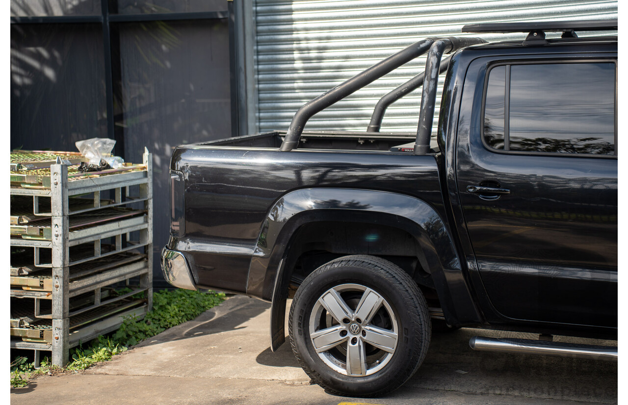 09/2017 Volkswagen Amarok TDI550 Highline (4x4) 2H MY18 4d Dual Cab Utility Black Turbo Diesel V6 3.0L