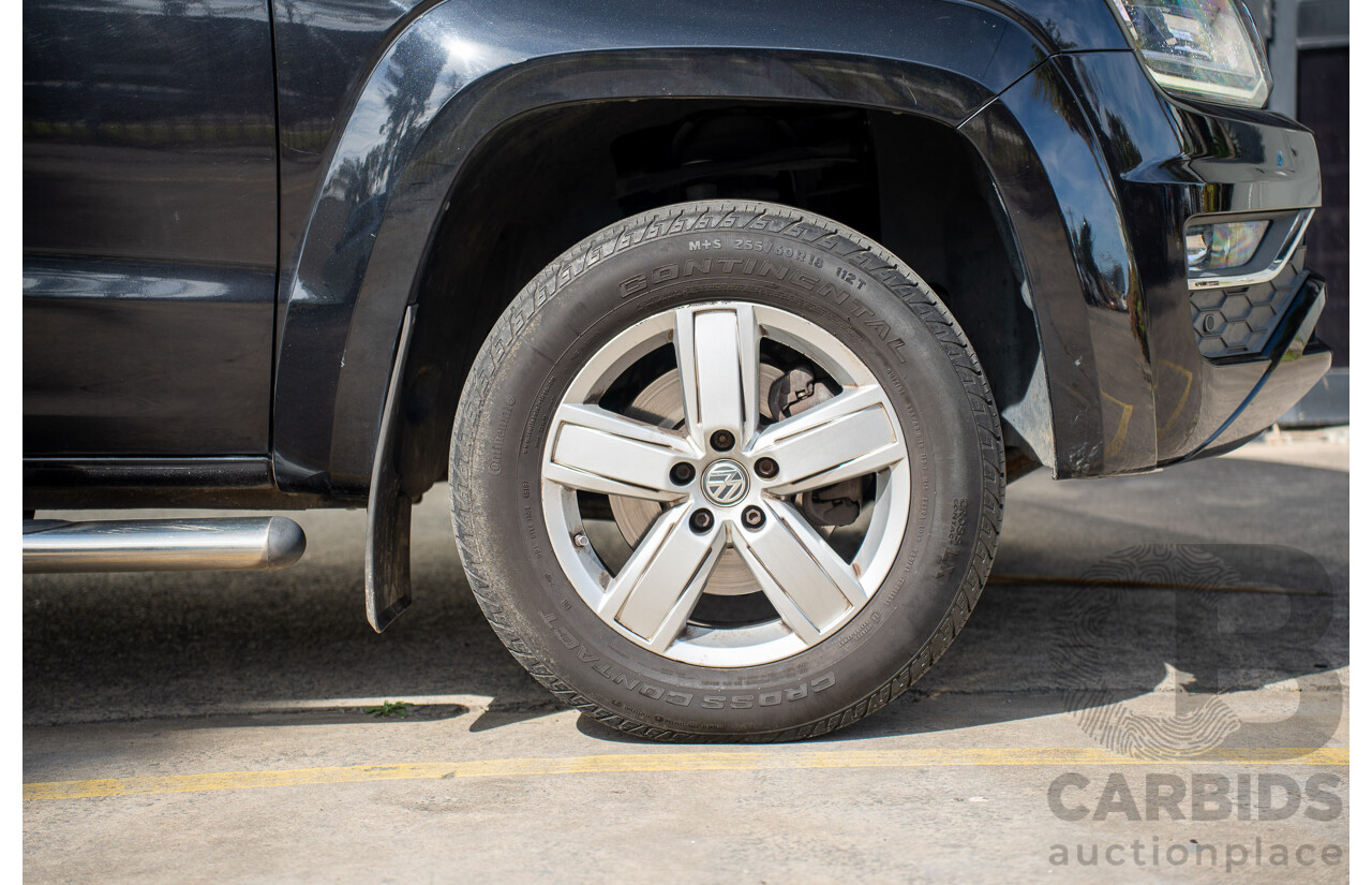 09/2017 Volkswagen Amarok TDI550 Highline (4x4) 2H MY18 4d Dual Cab Utility Black Turbo Diesel V6 3.0L