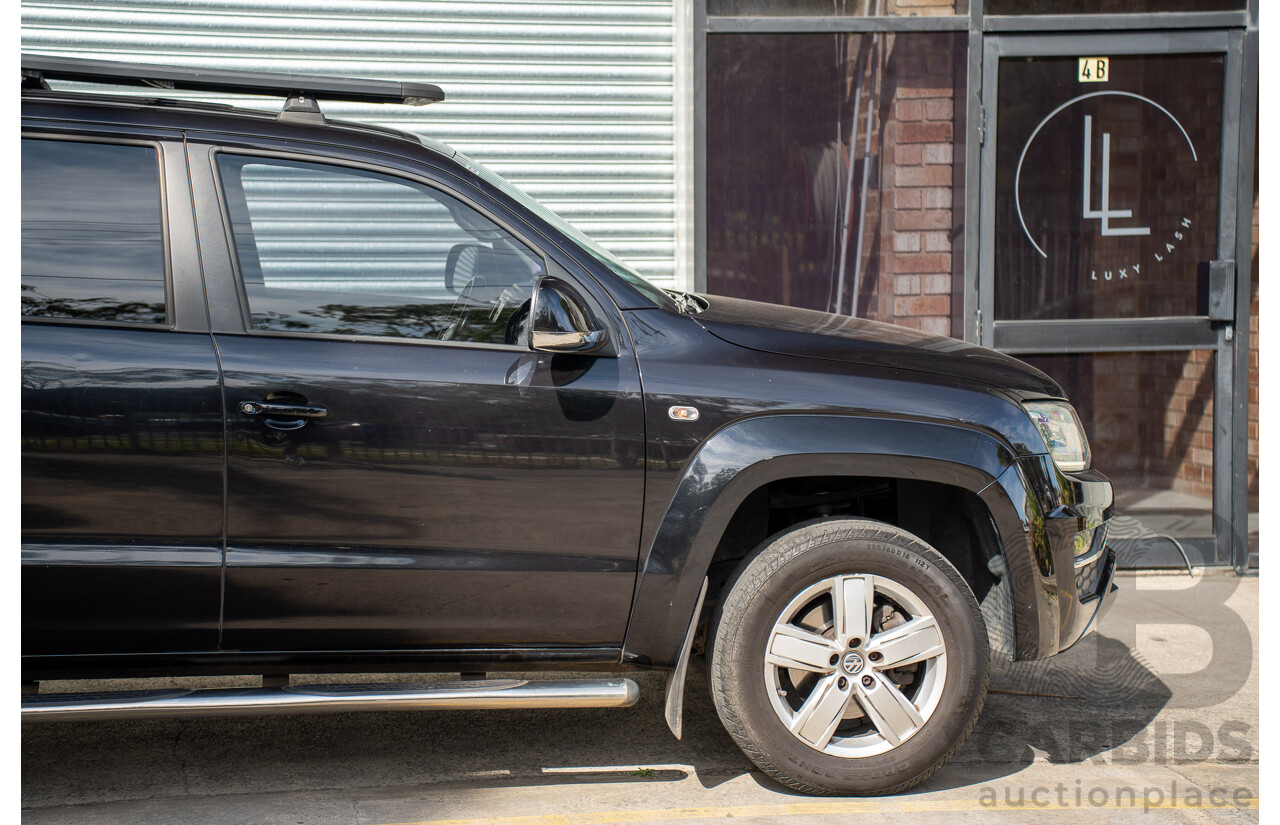 09/2017 Volkswagen Amarok TDI550 Highline (4x4) 2H MY18 4d Dual Cab Utility Black Turbo Diesel V6 3.0L