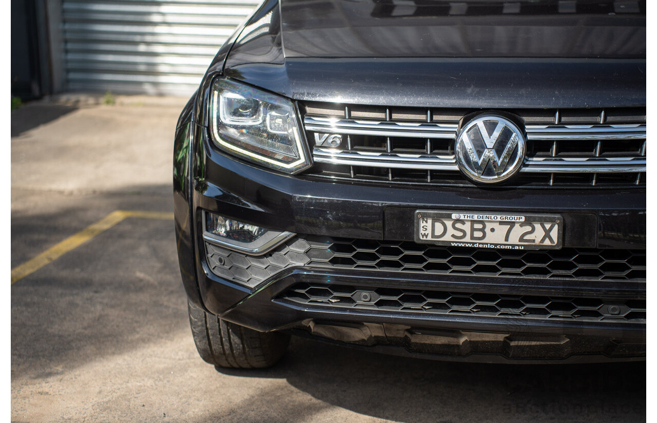 09/2017 Volkswagen Amarok TDI550 Highline (4x4) 2H MY18 4d Dual Cab Utility Black Turbo Diesel V6 3.0L