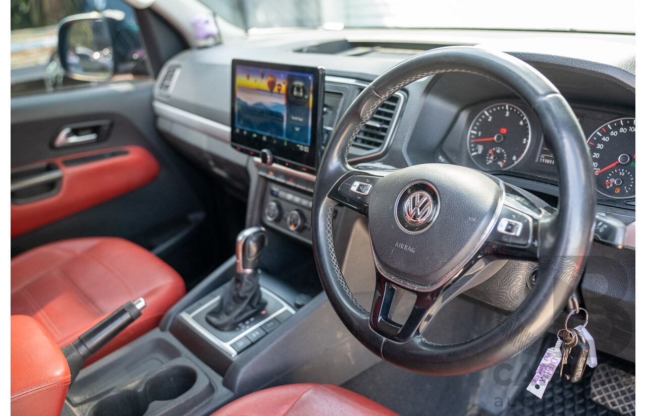 09/2017 Volkswagen Amarok TDI550 Highline (4x4) 2H MY18 4d Dual Cab Utility Black Turbo Diesel V6 3.0L