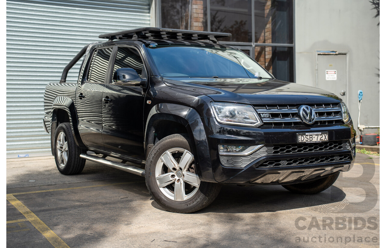 09/2017 Volkswagen Amarok TDI550 Highline (4x4) 2H MY18 4d Dual Cab Utility Black Turbo Diesel V6 3.0L