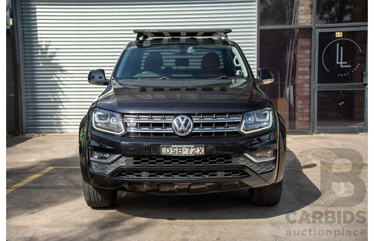 09/2017 Volkswagen Amarok TDI550 Highline (4x4) 2H MY18 4d Dual Cab Utility Black Turbo Diesel V6 3.0L