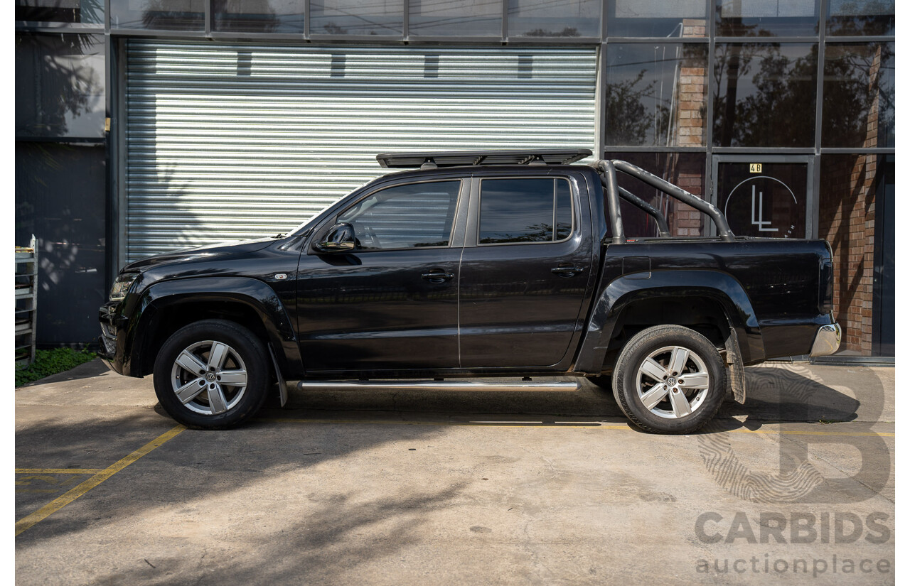 09/2017 Volkswagen Amarok TDI550 Highline (4x4) 2H MY18 4d Dual Cab Utility Black Turbo Diesel V6 3.0L