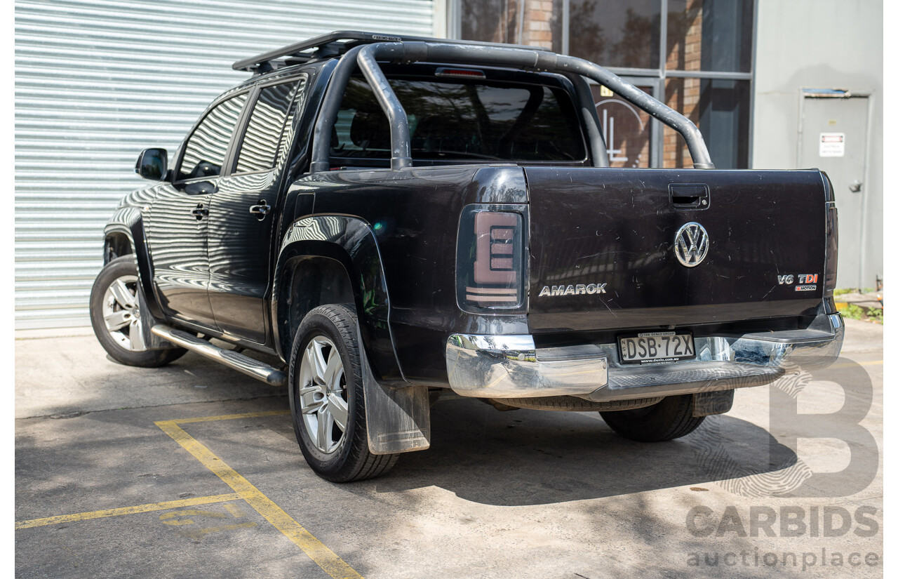 09/2017 Volkswagen Amarok TDI550 Highline (4x4) 2H MY18 4d Dual Cab Utility Black Turbo Diesel V6 3.0L