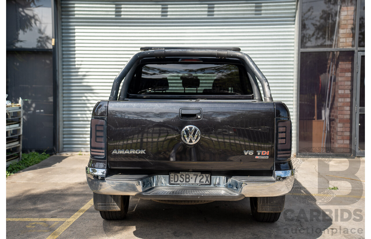 09/2017 Volkswagen Amarok TDI550 Highline (4x4) 2H MY18 4d Dual Cab Utility Black Turbo Diesel V6 3.0L