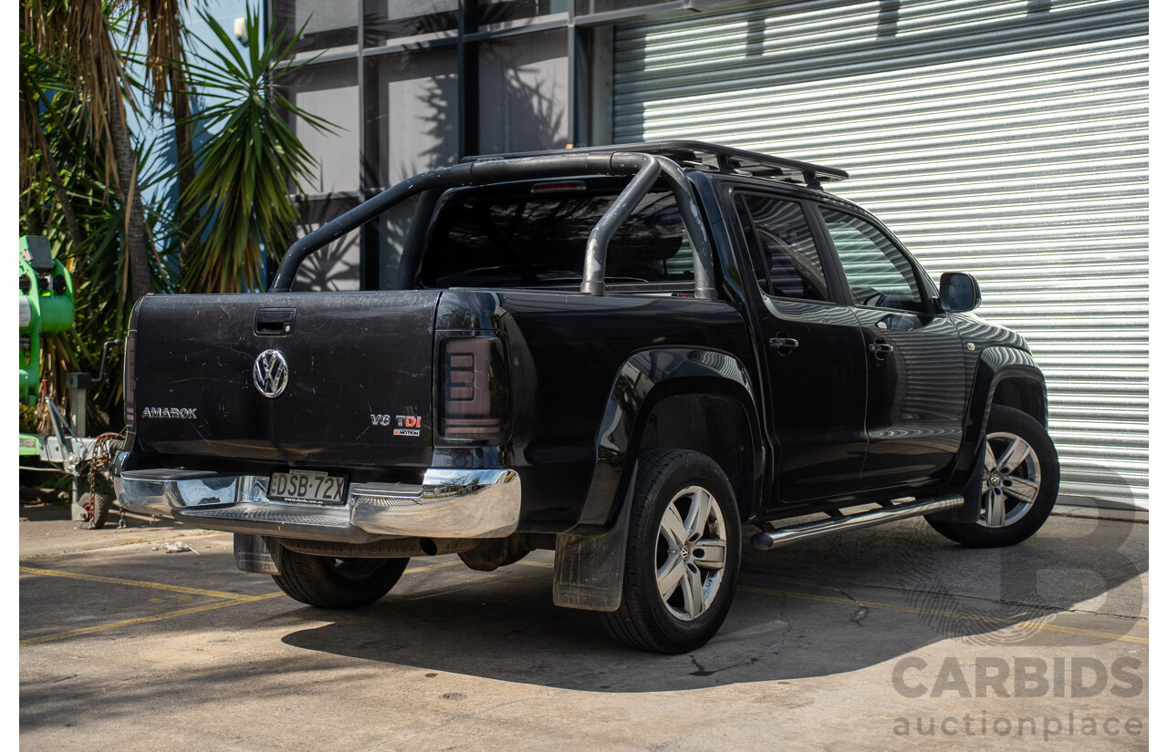 09/2017 Volkswagen Amarok TDI550 Highline (4x4) 2H MY18 4d Dual Cab Utility Black Turbo Diesel V6 3.0L