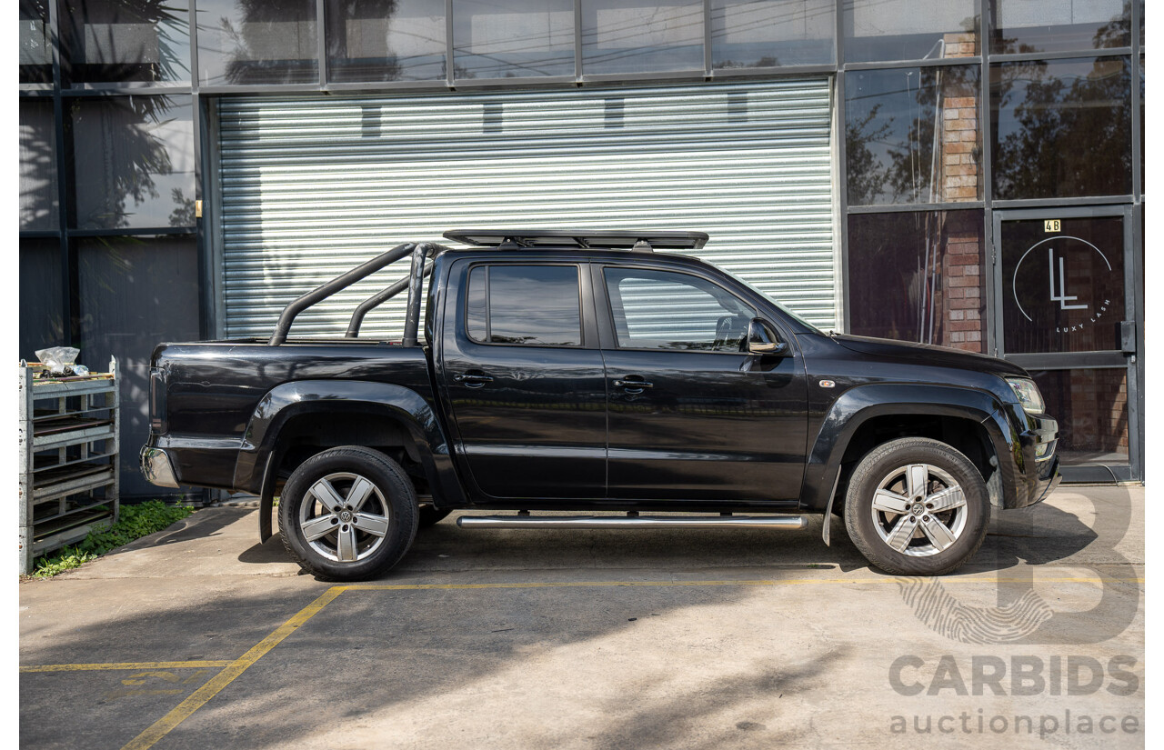 09/2017 Volkswagen Amarok TDI550 Highline (4x4) 2H MY18 4d Dual Cab Utility Black Turbo Diesel V6 3.0L