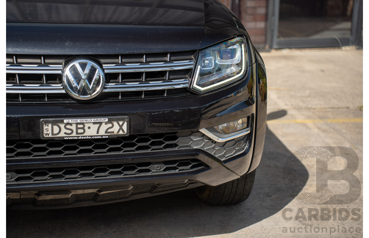 09/2017 Volkswagen Amarok TDI550 Highline (4x4) 2H MY18 4d Dual Cab Utility Black Turbo Diesel V6 3.0L