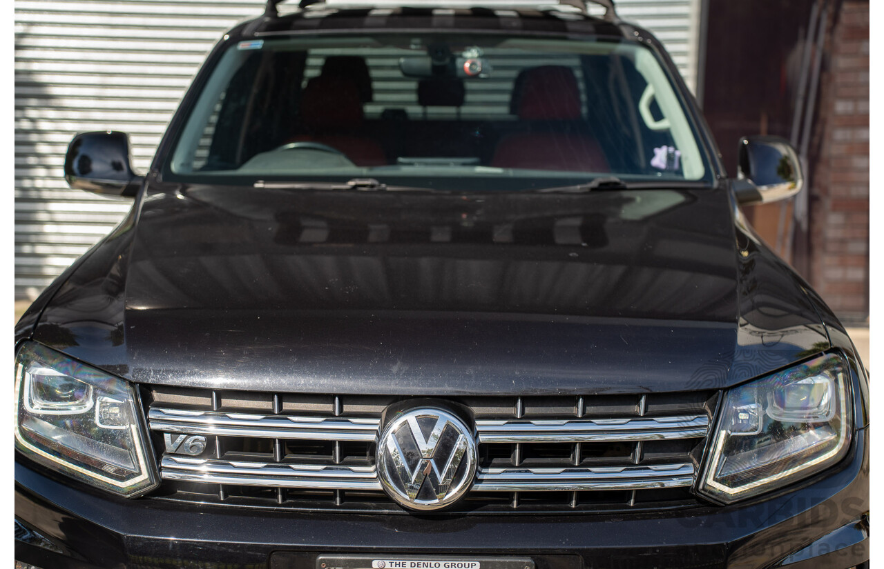 09/2017 Volkswagen Amarok TDI550 Highline (4x4) 2H MY18 4d Dual Cab Utility Black Turbo Diesel V6 3.0L