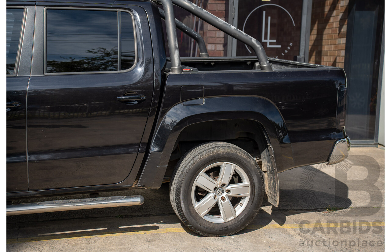 09/2017 Volkswagen Amarok TDI550 Highline (4x4) 2H MY18 4d Dual Cab Utility Black Turbo Diesel V6 3.0L