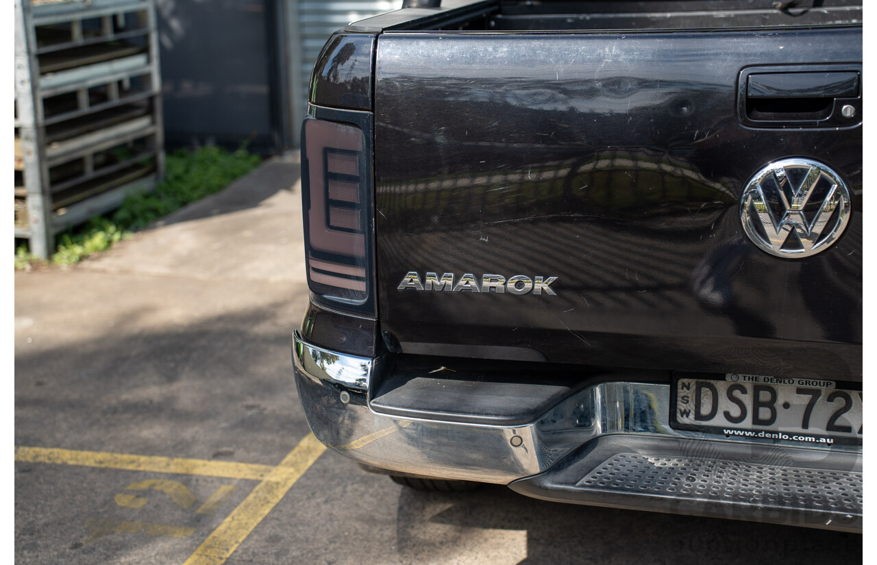 09/2017 Volkswagen Amarok TDI550 Highline (4x4) 2H MY18 4d Dual Cab Utility Black Turbo Diesel V6 3.0L