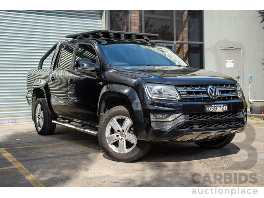 09/2017 Volkswagen Amarok TDI550 Highline (4x4) 2H MY18 4d Dual Cab Utility Black Turbo Diesel V6 3.0L