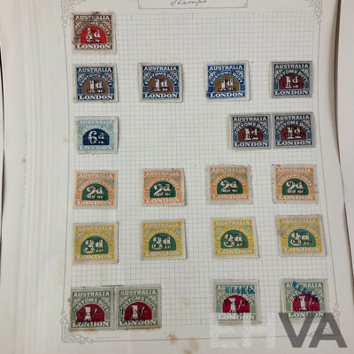 Collection of Australian Pre Federation and Vintage Stamps Including Australia/London Customs Duty, Queensland Duty Stamps, Tasmania Revenue Stamps and Victorian Stamp Duty