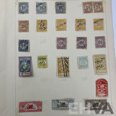Collection of Australian Pre Federation and Vintage Stamps Including Australia/London Customs Duty, Queensland Duty Stamps, Tasmania Revenue Stamps and Victorian Stamp Duty