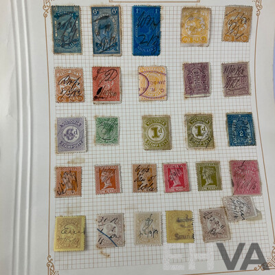 Collection of Australian Pre Federation and Vintage Stamps Including Australia/London Customs Duty, Queensland Duty Stamps, Tasmania Revenue Stamps and Victorian Stamp Duty