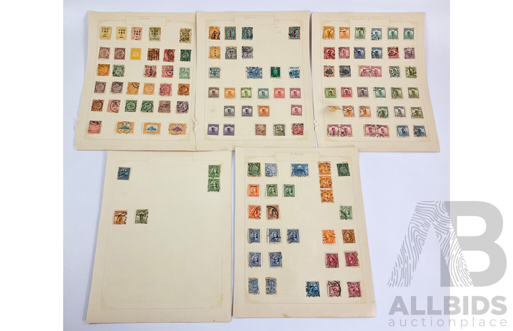Collection of Chinese Stamps, Examples Spanning 1890's to 1930's, Imperial Chinese Post, Overprints, Half Cent to Twenty Cent