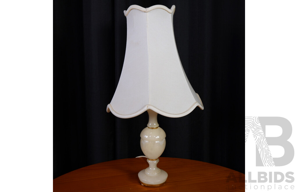 Two Marble Table Lamps