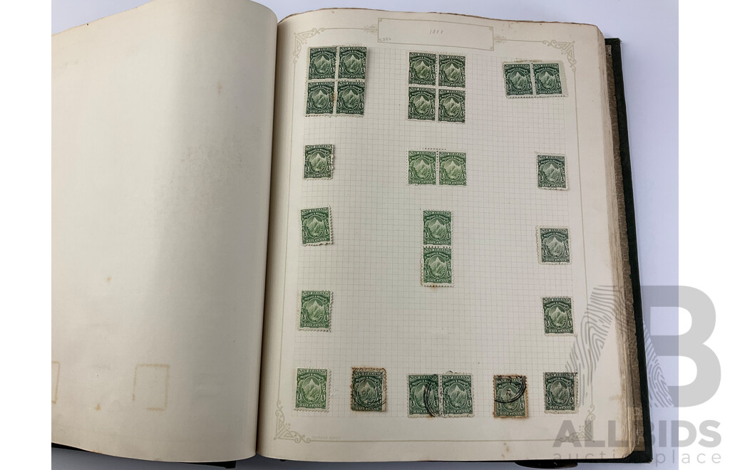 Album of New Zealand Predecimal Inged and Cancelled Stamps, Many 1900’s 10’s 20’s Examples