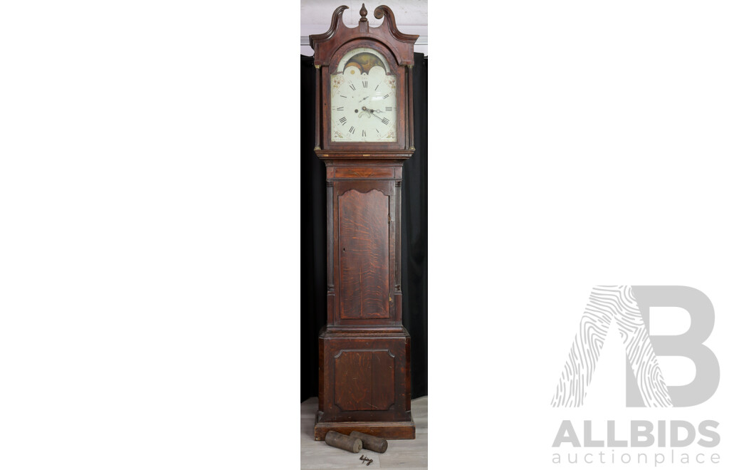 Georgian Oak Long Case Clock