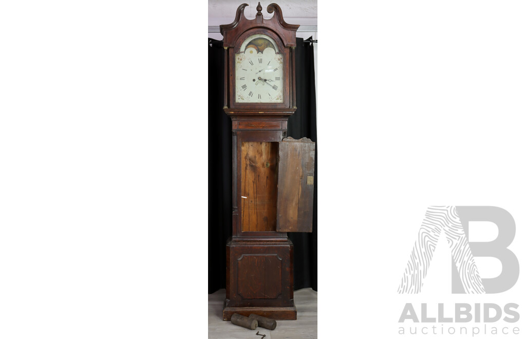 Georgian Oak Long Case Clock