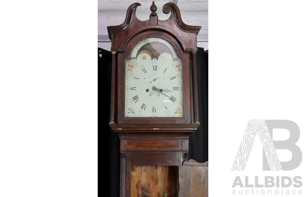 Georgian Oak Long Case Clock