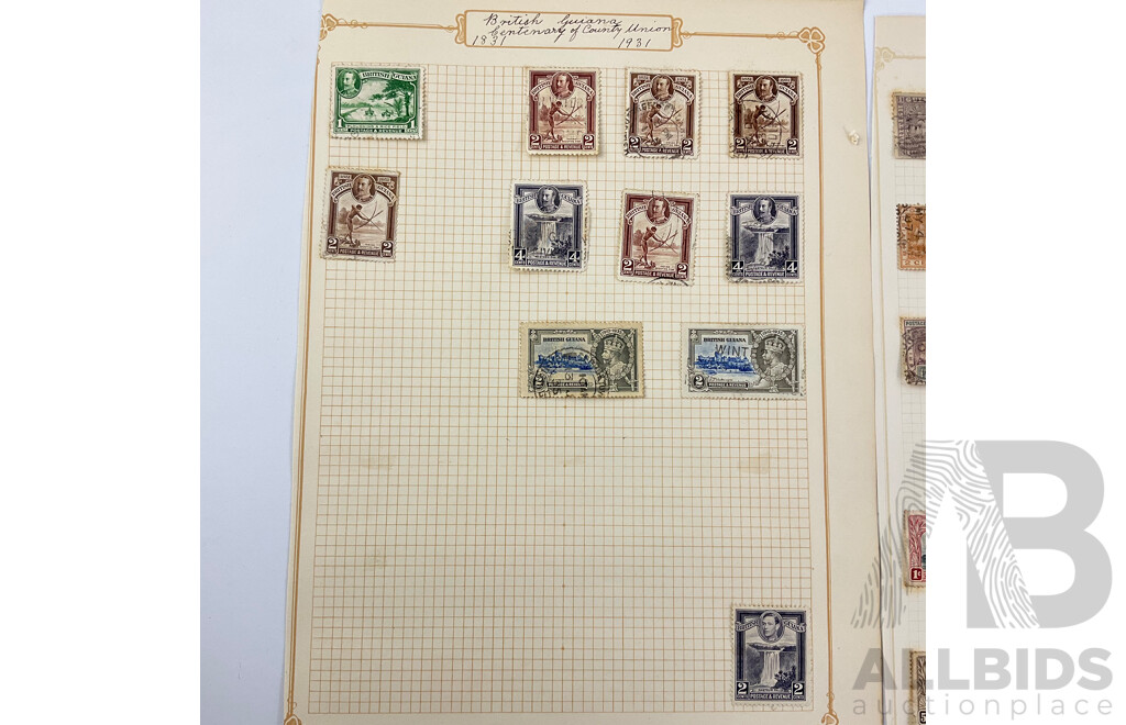 Collection of Vintage British Guiana Including KGV and War Tax