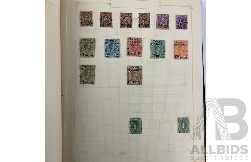 Album of Antique and Vintage Stamps, Mostly Italy - Surcharge/Over Prints, Express, Libia, Somalia