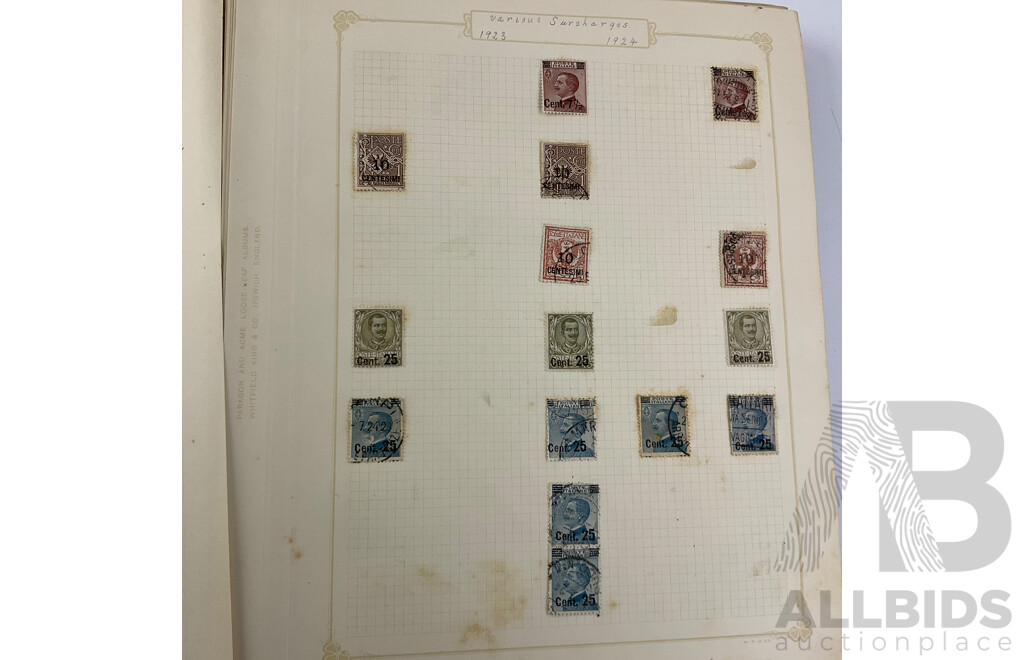 Album of Antique and Vintage Stamps, Mostly Italy - Surcharge/Over Prints, Express, Libia, Somalia