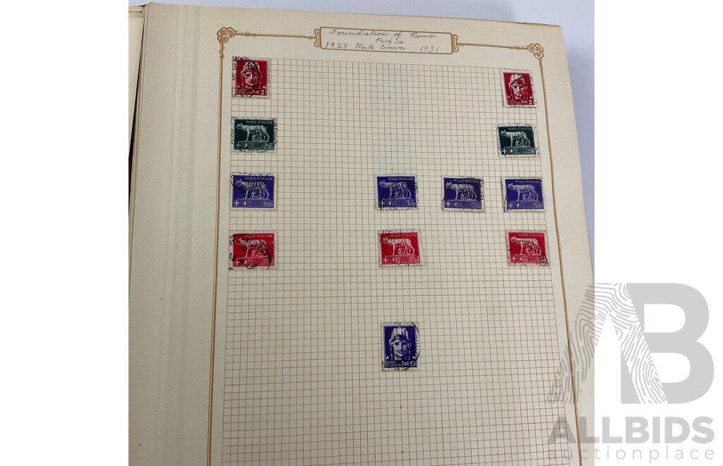 Album of Antique and Vintage Stamps, Mostly Italy - Surcharge/Over Prints, Express, Libia, Somalia