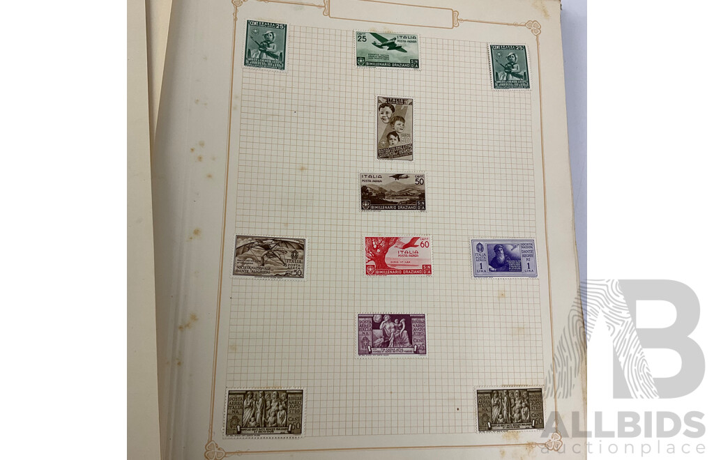 Album of Antique and Vintage Stamps, Mostly Italy - Surcharge/Over Prints, Express, Libia, Somalia