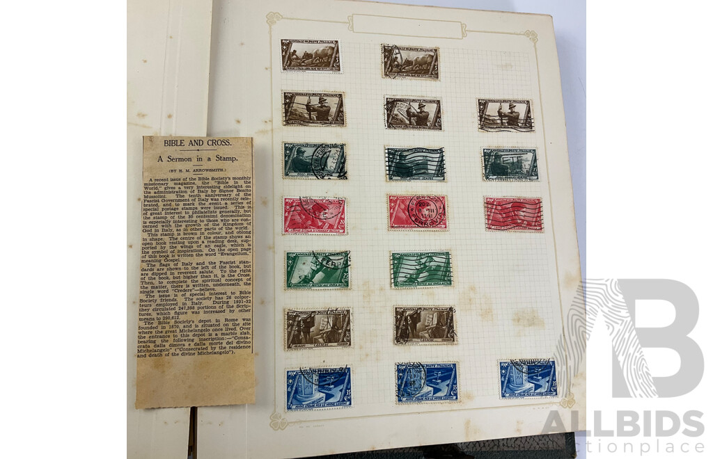 Album of Antique and Vintage Stamps, Mostly Italy - Surcharge/Over Prints, Express, Libia, Somalia