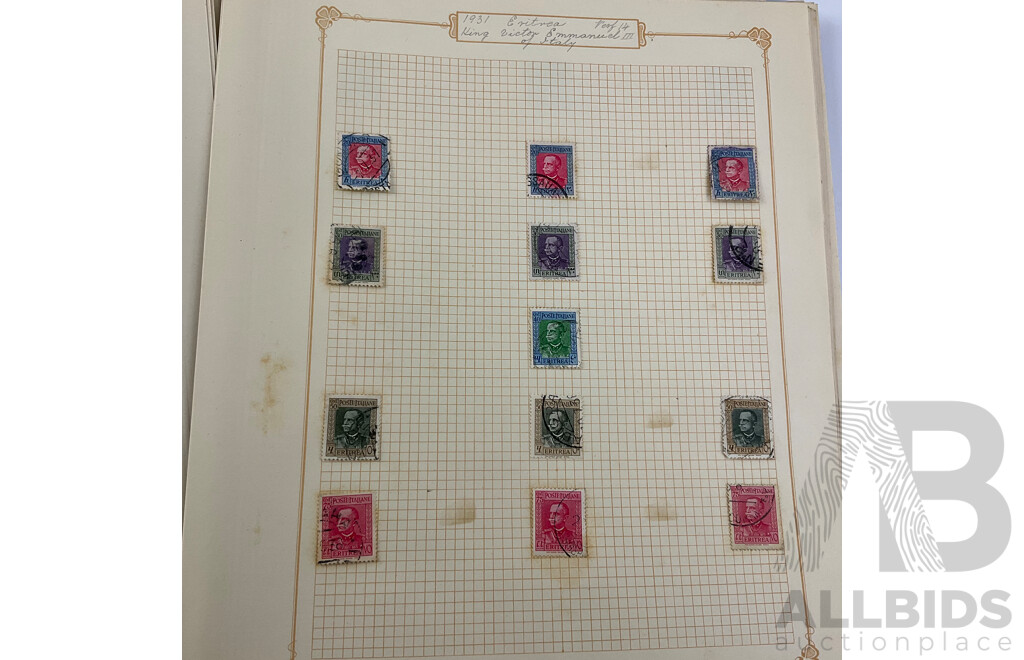 Album of Antique and Vintage Stamps, Mostly Italy - Surcharge/Over Prints, Express, Libia, Somalia