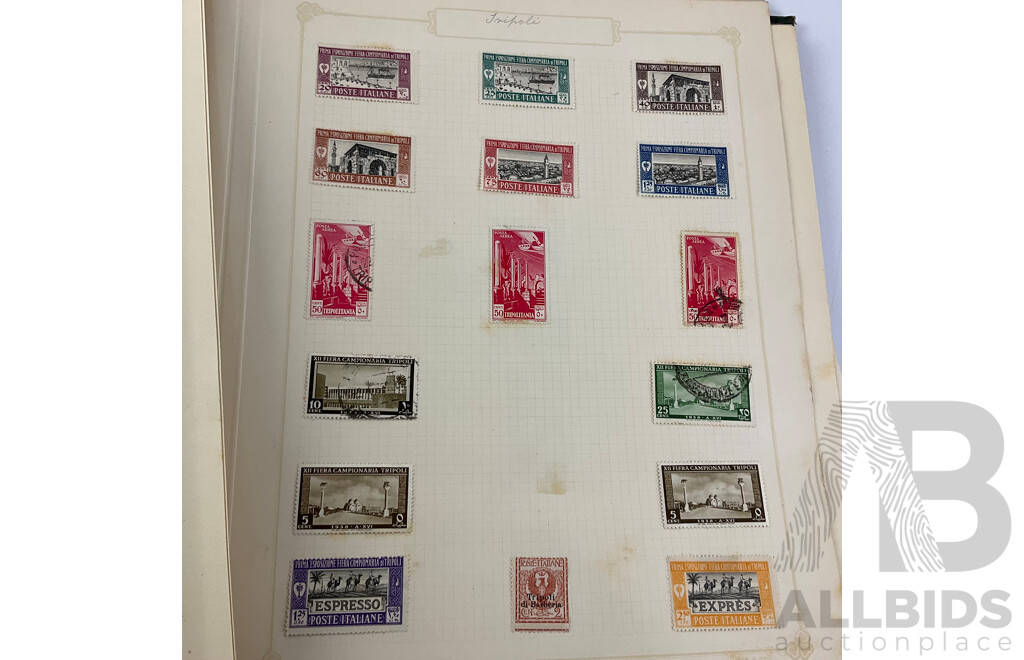 Album of Antique and Vintage Stamps, Mostly Italy - Surcharge/Over Prints, Express, Libia, Somalia