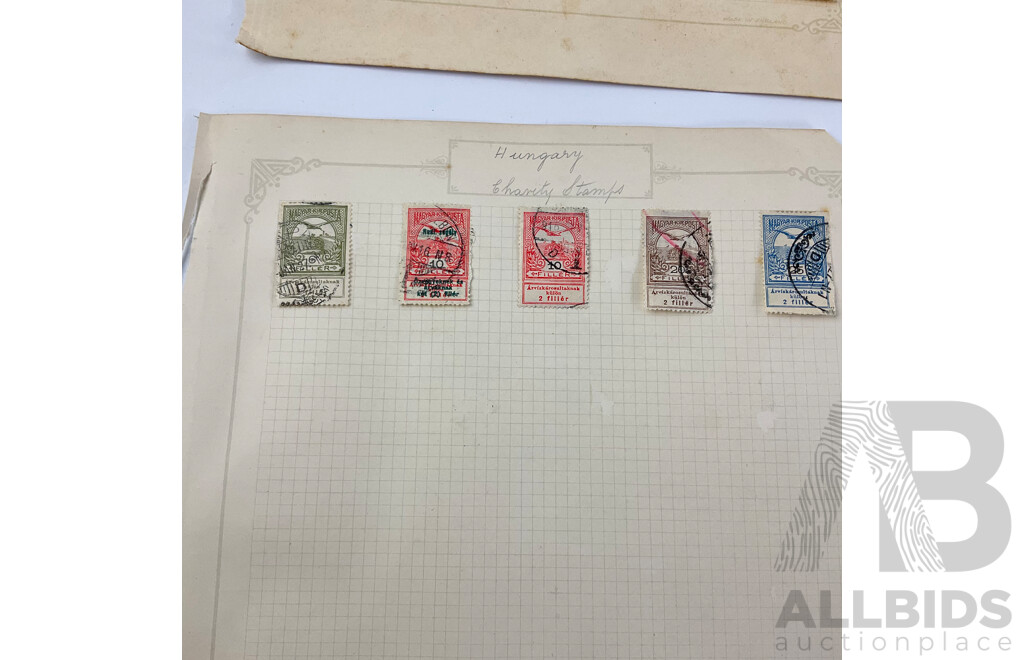 Collection of Hungary Late 1870's to 1910's Stamps Including Over Prints, Charity Stamps, Kronen Currency