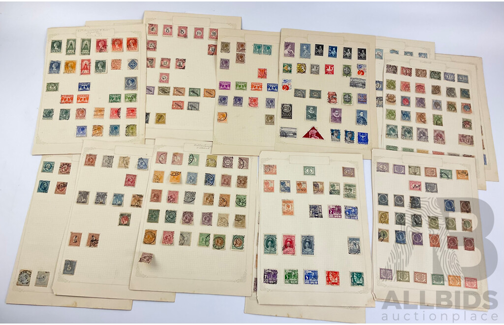 Collection of Antique and Vintage Stamps Including Holland, Netherlands East Indies, Curacao, Part Sets and Over Prints