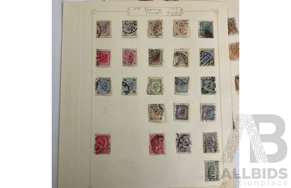 Austrian Antique Stamps, Examples From 1850 to 1910 Including Mint Hinged, Block, Part Sets