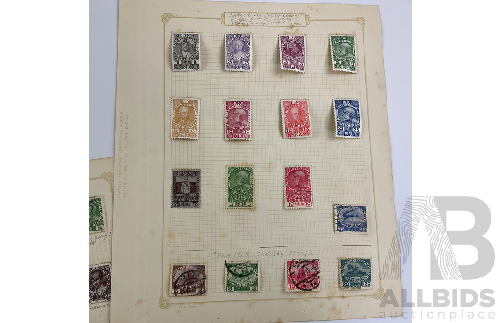 Austrian Antique Stamps, Examples From 1850 to 1910 Including Mint Hinged, Block, Part Sets