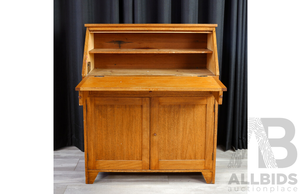 Oak Drop Front Desk