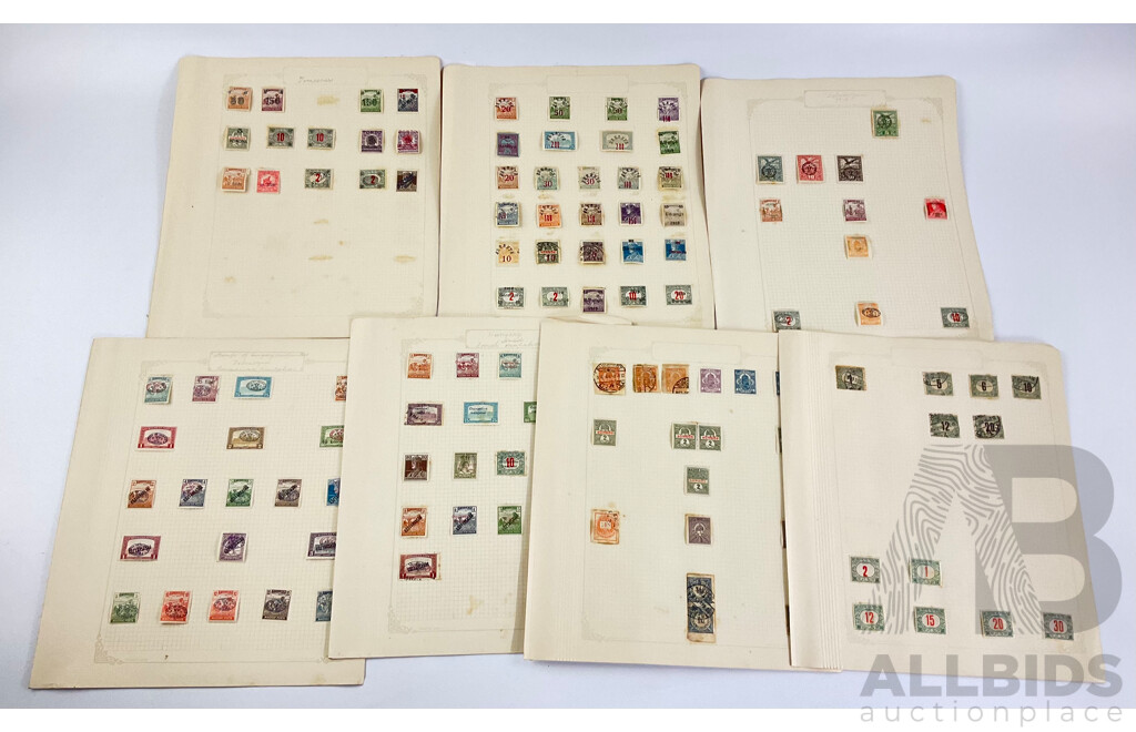 Collection of Magyar Stamps Including WW1 French Occupation, 1919 Romania/Hungarian Occupation, Over Prints, Baranya Issues